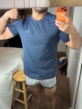 Under Armour Men's Vanish Seamless Grid Short Sleeve T-Shirt Blue